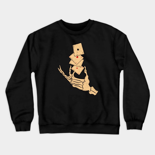 Flying Death Cards Crewneck Sweatshirt by BlendedArt